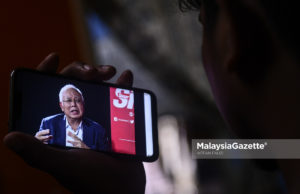 Rakyat tertanya-tanya apa visi kerajaan PH – Najib Datuk Seri Najib Tun Abdul Razak bercakap pada Wawancara Eksklusif Bersama Najib Razak anjuran Sinar Harian ketika tinjauan lensa Malaysia Gazette di Kuala Lumpur. foto AFFAN FAUZI, 22 NOVEMBER 2018