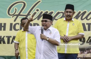 Presiden Perkasa, Datuk Ibrahim Ali bercakap kepada media selepas Himpunan Bantah ICERD dan Moratorium Akta Hasutan 1948 anjuran Perkasa Selangor di Masjid Ara Damansara, Petaling Jaya, Selangor. foto AFIQ RAZALI, 23 NOVEMBER 2018.