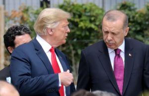 Presiden AS, Donald Trump dan Presiden Turki, Tayyip Erdogan.