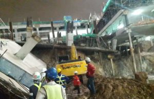 Gambar runtuhan yang berlaku di projek Bukit Bintang City Centre (BBCC)