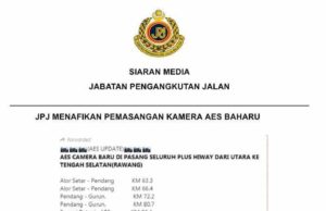 Tiada pemasangan kamera AES baharu – JPJ