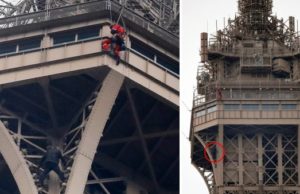 Lelaki panjat Menara Eiffel ditahan