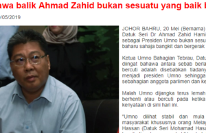 Kenyataan Maulizan terhadap Presiden UMNO bukan mewakili suara akar umbi.