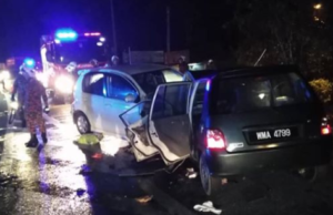 Dua kenderaan model Perodua bertembung mengakibatkan lima maut