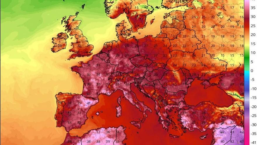 Peta gelombang panas Eropah