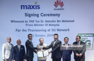 Tun M Saksi Perjanjian Perkhidmatan Rangkaian 5G Maxis dan Huawei