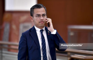 Member of Parliament (MP) of Lembah Pantai, Fahmi Fadzil at the Parliament for the Dewan Rakyat sitting. PIX: FAREEZ FADZIL / MalaysiaGazette / 21 NOVEMBER 2019 MySejahtera check out