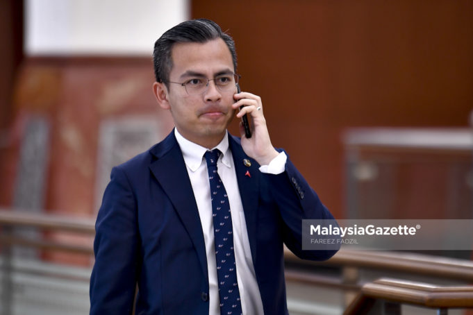 Member of Parliament (MP) of Lembah Pantai, Fahmi Fadzil at the Parliament for the Dewan Rakyat sitting. PIX: FAREEZ FADZIL / MalaysiaGazette / 21 NOVEMBER 2019 MySejahtera check out