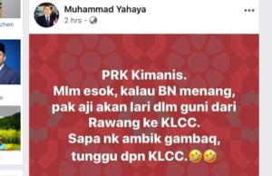 Bila pemimpin Amanah berjanji mahu lari dalam guni…
