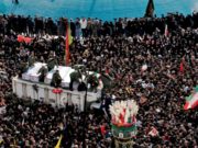 Lebih 30 maut dalam rempuhan, pengebumian Soleimani ditangguh