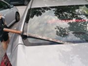 Polis buru suspek baling parang panjang ke kereta peguam
