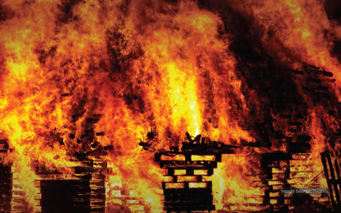 terbakar