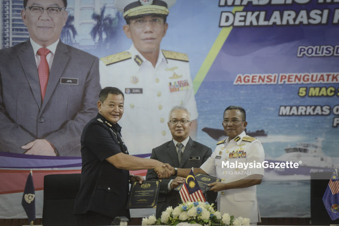 MAJLIS MENANDATANGANI DEKLARASI KERJASAMA STRATEGIK PDRM DAN APMM