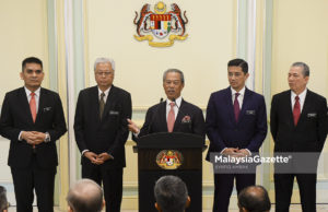 Muhyiddin pada Sidang Media Selepas Pengerusikan Mesyuarat Kabinet Pertama