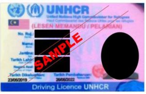 Lesen memandu UNHCR tidak sah di Malaysia