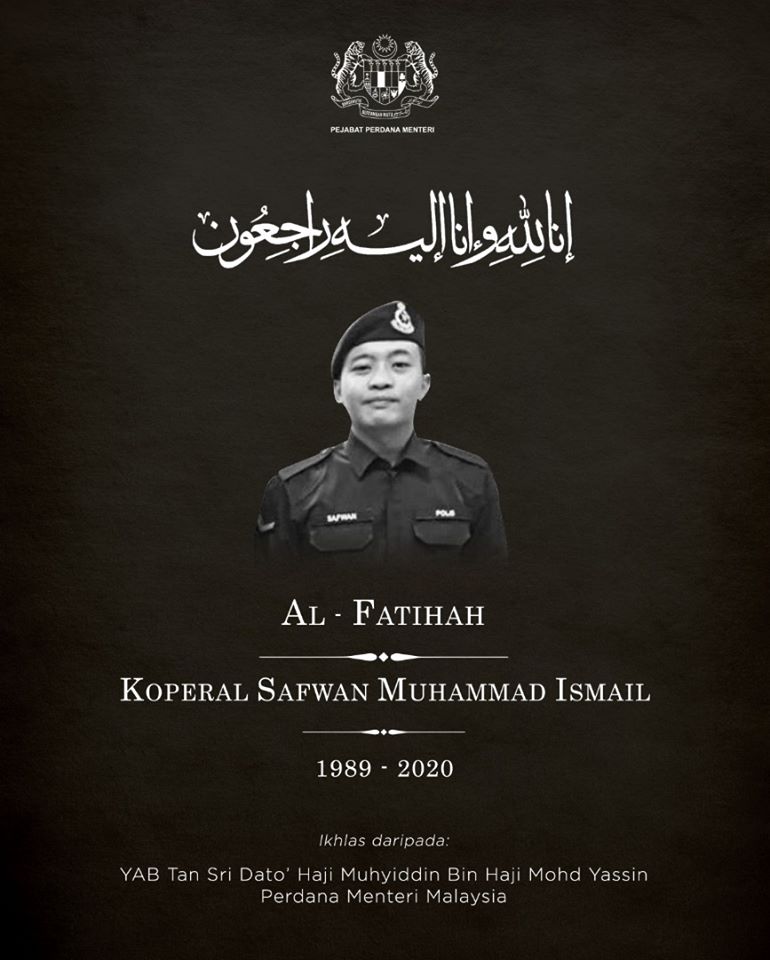 Allahyarham Koperal Safwan Mohamed Ismail dinaikkan pangkat