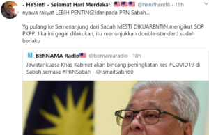 Kuarantin semua yang pulang dari Sabah