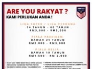 Rakyat United cari pemain bola sepak untuk kelabnya