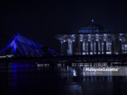 Putrajaya Dilimpahi Cahaya Biru Khas Buat Frontliner #LightUpBlue