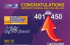Kedudukan UTem melonjak dalam senarai Universiti Terbaik Asia