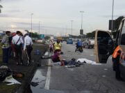 Pekerja kilang maut, dua motosikal bertembung