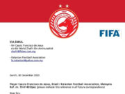 FIFA bebas Kelantan FC sekatan perpindahan