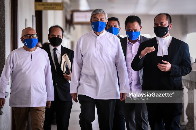 Former Deputy Prime Minister Datuk Seri Dr Ahmad Zahid Hamidi arrives at the Kuala Lumpur Courts Complex for his Yayasan Akalbudi trial. PIX: HAZROL ZAINAL / MalaysiaGazette / 28 AUGUST 2020