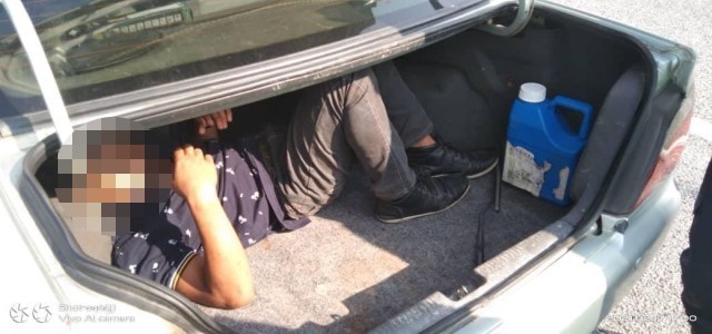 A woman hid her stepson in the car trunk to travel inter-district merely to shop at a supermarket in Seberang Jaya yesterday.