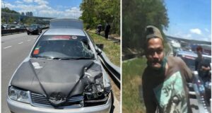 The partner of a drug criminal, Bob Mah Sing is hunted by the police after he managed to flea from a violent incident where the typre of the Proton Waja driven by him was shot by the police in a chase from Gombak until Sierramas, Sungai Buloh. Suspect