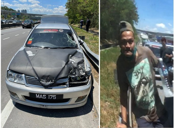 The partner of a drug criminal, Bob Mah Sing is hunted by the police after he managed to flea from a violent incident where the typre of the Proton Waja driven by him was shot by the police in a chase from Gombak until Sierramas, Sungai Buloh. Suspect