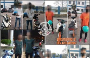 Lima remaja pamer aksi bahaya ditahan