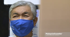 Former Deputy Prime Minister cum President of UMNO, Datuk Seri Dr Ahmad Zahid Hamidi arrives at the Kuala Lumpur Courts Complex for his corruption, money-laundering and criminal breach of trust trial involving millions ringgit of funds belonging to Yayasan Akalbudi. PIX: AZADI MOHAMAD ISKANDAR / MalaysiaGazette / 28 AUGUST 2020. not politically motivated