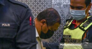 Suspect, Hasbulah Ismail, 57, is charged with murder of IKRAM’s Advocacy Department Manager, Nik Khatijah Nik Mud. PIX: SYAFIQ AMBAK / MalaysiaGazette / 19 MARCH 2021