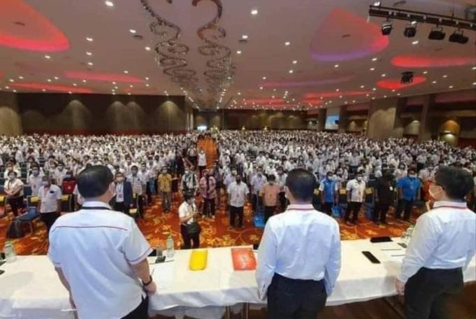 The attendees of DAP Perak Convention at the Ipoh Convention Centre Perak (ICC) yesterday.