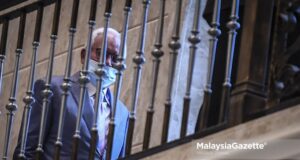 Former Prime Minister Datuk Seri Najib Razak arrives at the Palace of Justice for the appeal to set aside his conviction over funds involving SRC International Sdn Bhd.