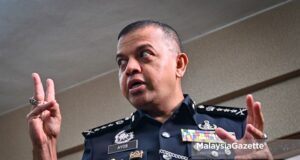 Chief Police of Johor, Datuk Ayob Khan Mydin Pitchay at an exclusive interview with MalaysiaGazette at eh Bukit Aman Police Headquarters in Kuala Lumpur. PIX: SYAFIQ AMBAK / MalaysiaGazette / 03 APRIL 2021 Nicky Gang related to the Founder or Winner Dynasty Group, Nicky Liow Soon Hee.