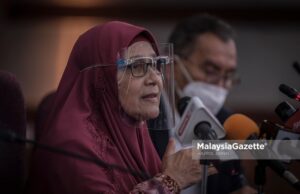 Selangor State Health, Welfare, Women and Family Empowerment Committee Chairperson, Dr Siti Mariah Mahmud at a news conference on the latest development of Covid-19 in the state. PIX: HAZROL ZAINAL / MalaysiaGazette / 19 MAY 2021. full lockdown scale MCO