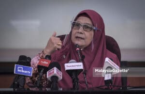Permanent Chairperson of the Selangor State Public Health Committee, Dr. Siti Mariah Mahmud at a news conference on the current Covid-19 situation in Selangor. PIX: HAZROL ZAINAL / MalaysiaGazette / 19 MAY 2021. RM1,000 cash aid Covid-19 patients death