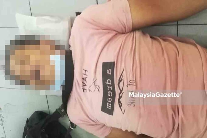 A 49-year-old man went unconscious and dies while waiting for his food at a restaurant in Taman Sri Bintang, Kepong yesterday. PIX: Courtesy of Sentul District Police Headquarters