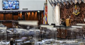 Dewan Rakyat sitting at the Parliament, Kuala Lumpur. convene reconvene hybrid Parliament