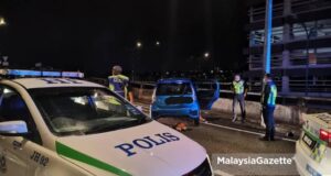 The police detained the suspect’s car at a flyover near Jalan Tampoi early this morning.