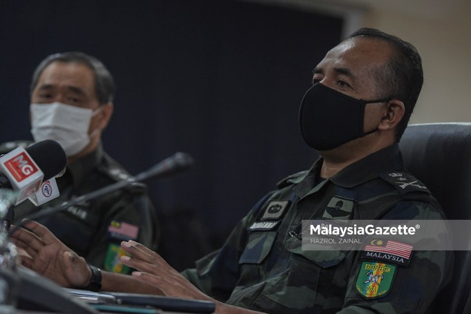 Central Brigade General Operations Force (GOF) Commander, Senior Assistant Commissioner Muhammad Abdul Halim at a news confence.   PIX: HAZROL ZAINAL / MalaysiaGazette / 01 JULY 2021