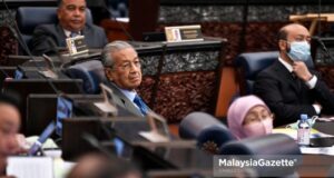 Tun Dr Mahathir Mohamad during the Dewan Rakyat Sitting special