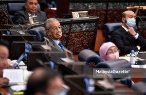 Tun Dr Mahathir Mohamad during the Dewan Rakyat Sitting special