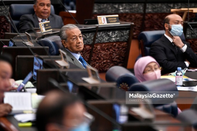 Tun Dr Mahathir Mohamad during the Dewan Rakyat Sitting special