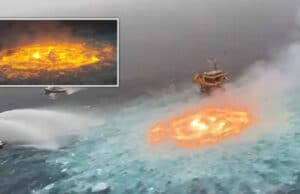 Paip gas dasar laut bocor, limpahan api di lautan Mexico