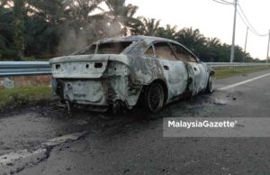 Kenderaan penjara dan empat kenderaan lagi terbabas akibat tumpahan diesel