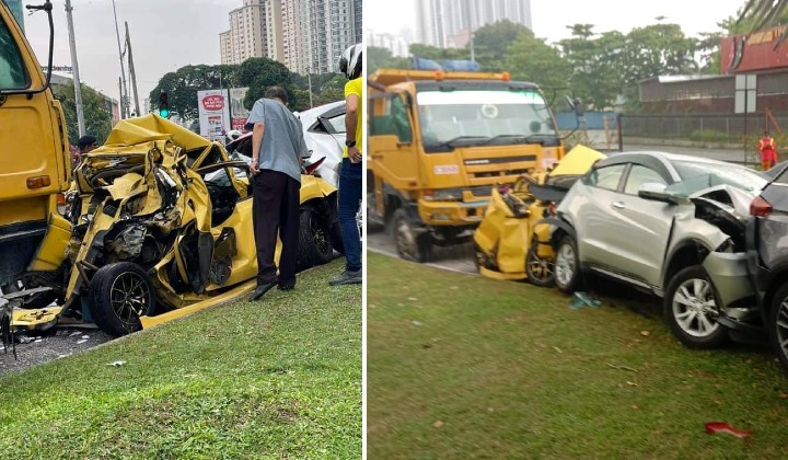 Pemandu Lori Positif Dadah Rempuh Lima Kenderaan