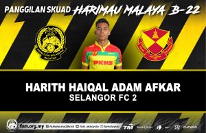AFC B23: Selangor FC lepaskan Harith Haiqal