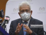Edisi Siasat Home Minister Datuk Seri Hamzah Zainudin at a news conference after the Foreign Workers Management Committee Meeting at the Ministry of Human Resources, Putrajaya. PIX: SYAFIQ AMBAK / MalaysiaGazette /26 OCTOBER 2021 Telegram corruption